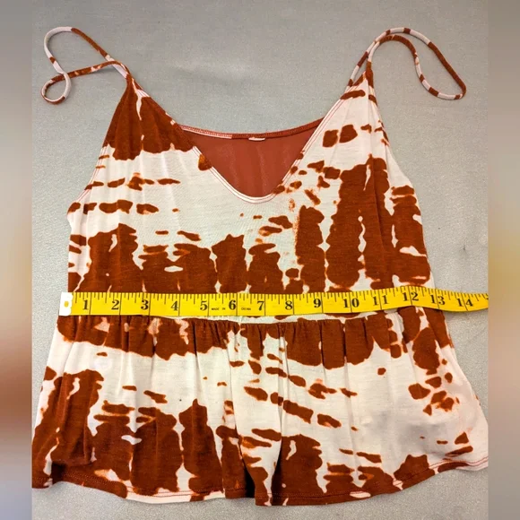 ALO Brown and White Tank with Mesh Back Women's Size Medium - Picture 6 of 9